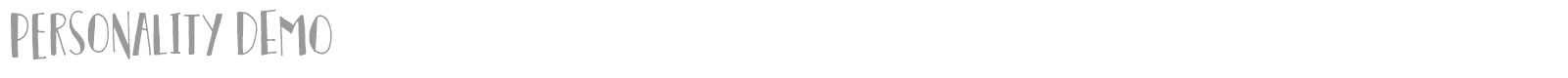 Personality font preview